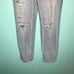 Abercrombie and Fitch signature collection button fly distressed mom jeans light