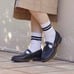 Ing (Shoes) T-Strap Tank Sole Loafers