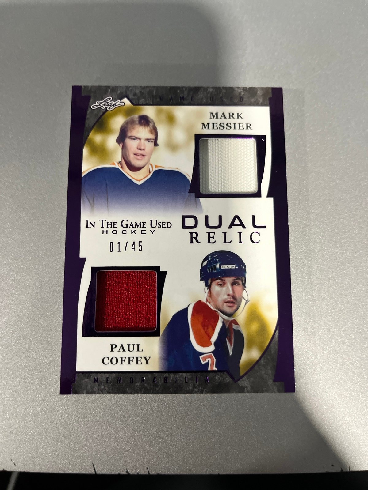Mark messeier Dual relic card
