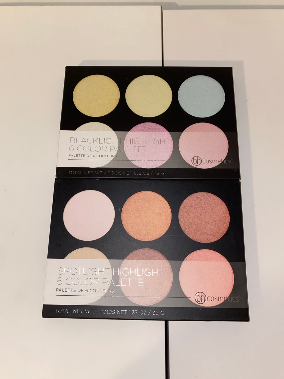 New bh Cosmetics Bundle of 2 Blacklight Highlight & Spotlight Highlight Palettes