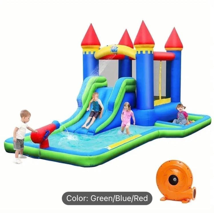 inflatable bounce slide wet with blower