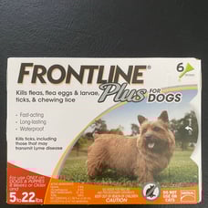 Frontline Plus dogs-5-22 lbs - 6 Doses & Frontline Tritak dogs-23-44 lbs 6 Doses