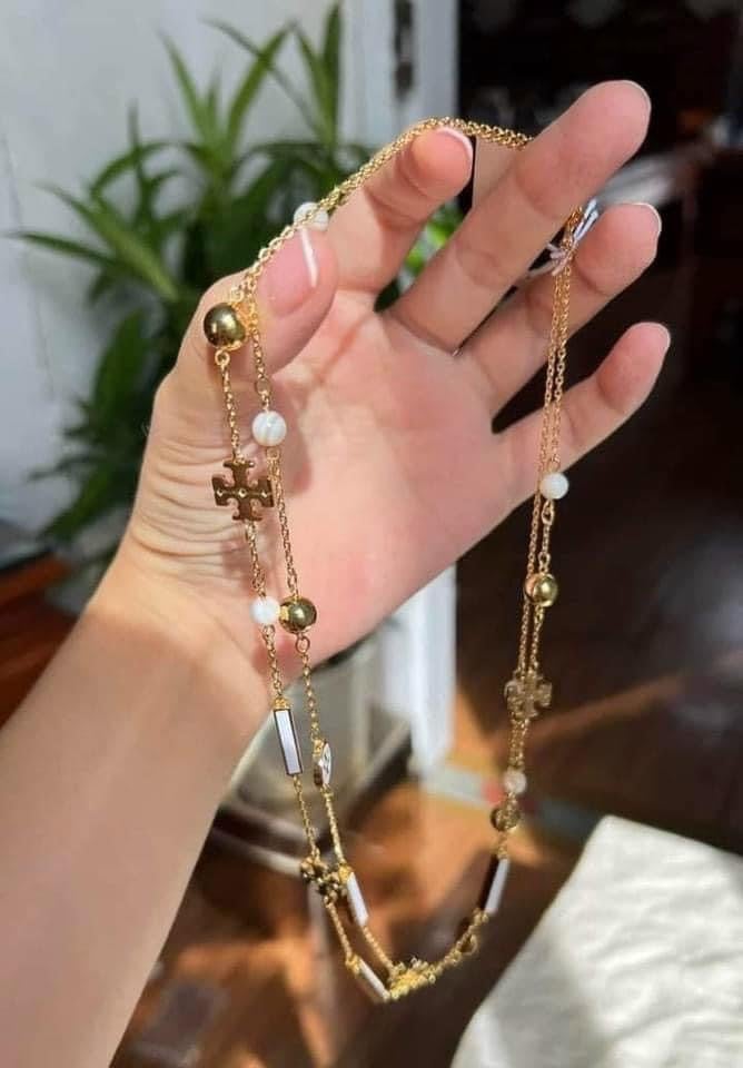 Tory Burch Kira pearl long necklace