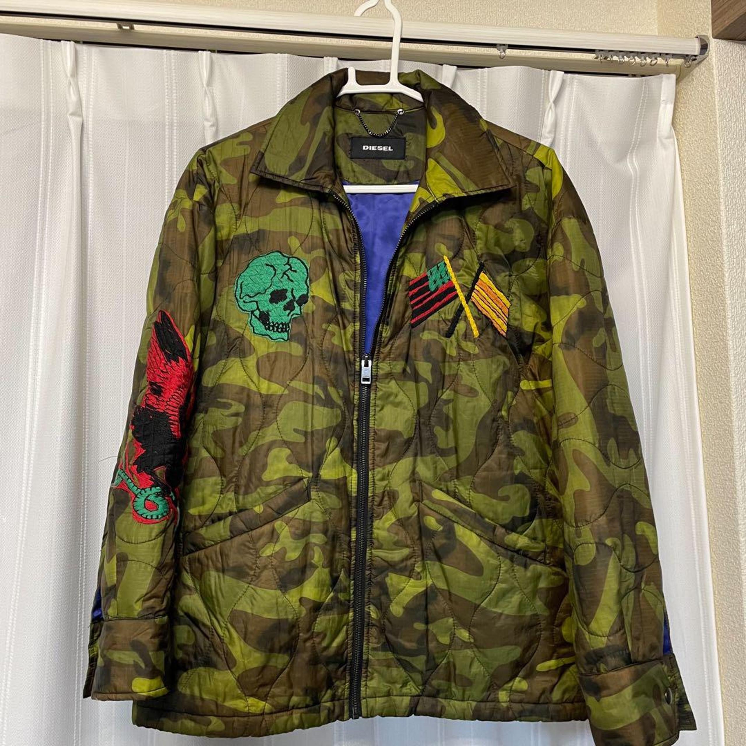 Diesel Camouflage Embroidery Military Jacket