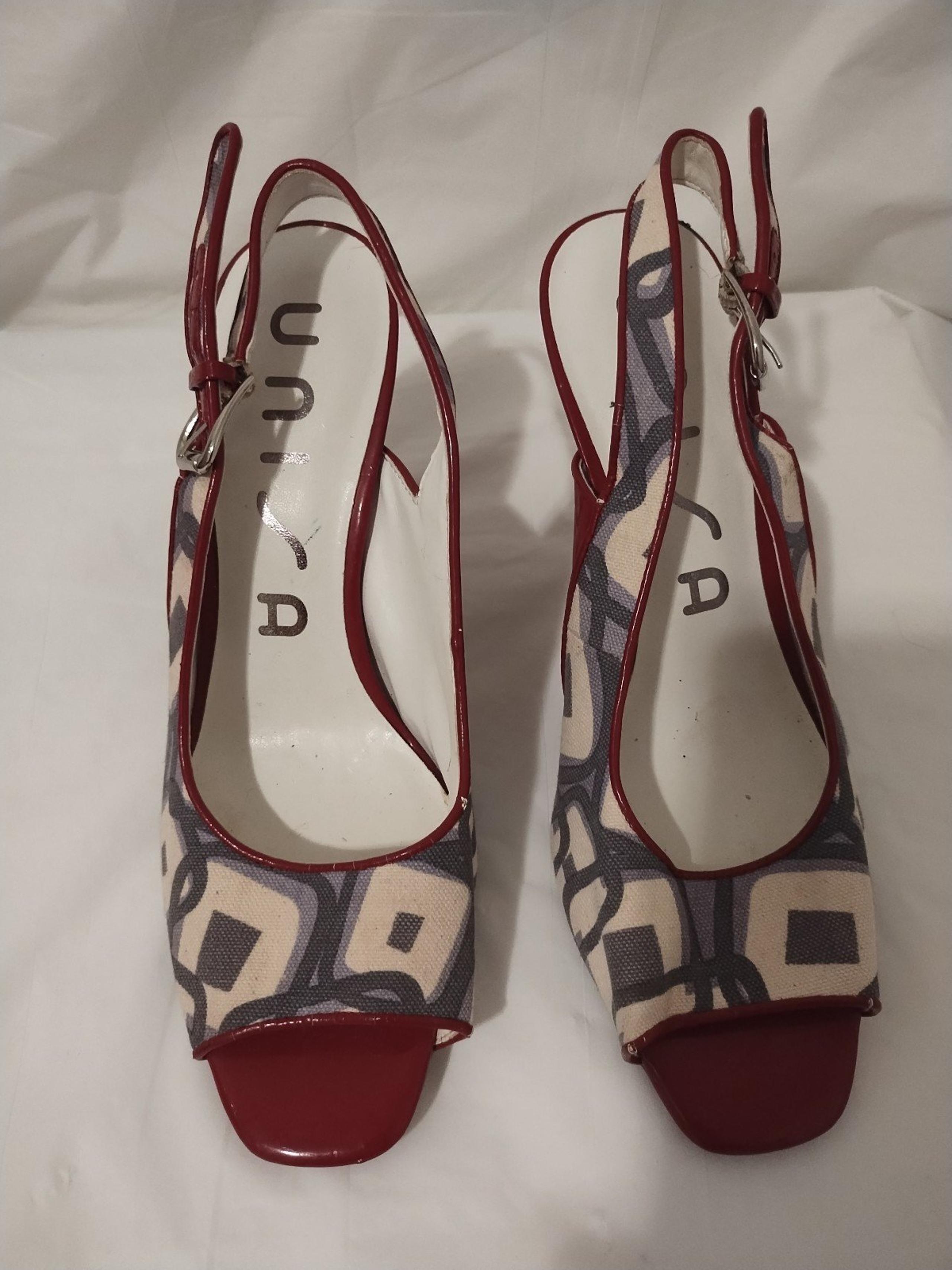 UNISA WOMEN'S RED OPEN TOE UNMIRABELLE2 PUMP SIZE 8.5M
