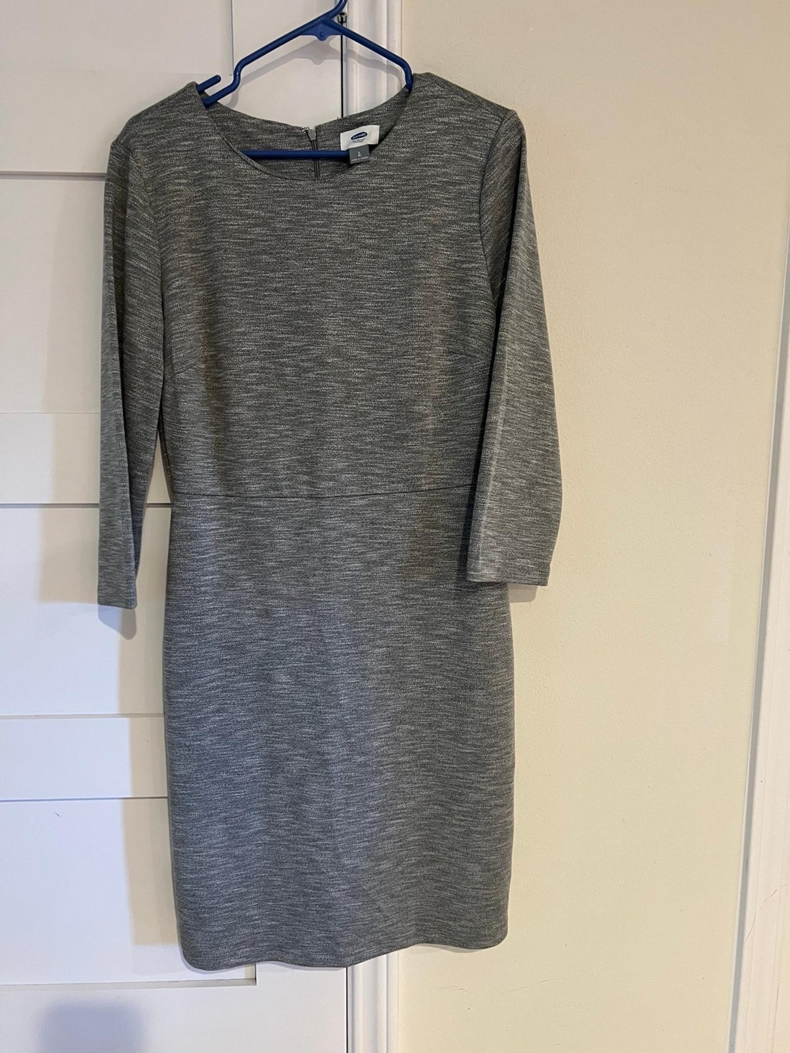 Old Navy- Gray 3/4 Sleeve A-Line Dress- NWT