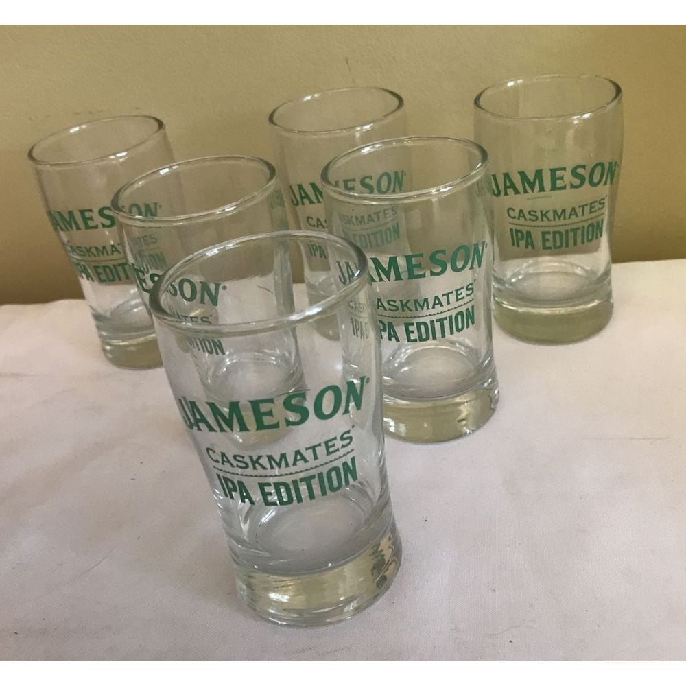 Jameson Caskmate IPA Edition Set of 6 Barware 5 oz Glasses