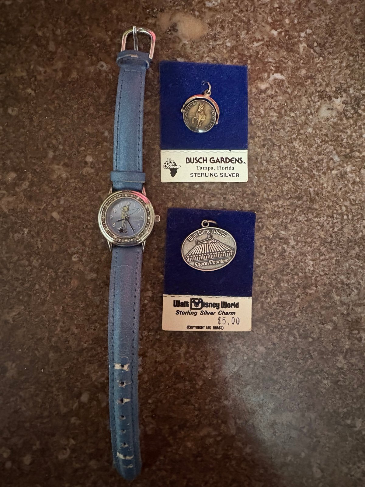 Disney Sterling Silver Charms And Watch Lot
