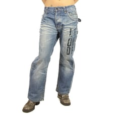 2000's Poivell Embroidered Baggy Jeans