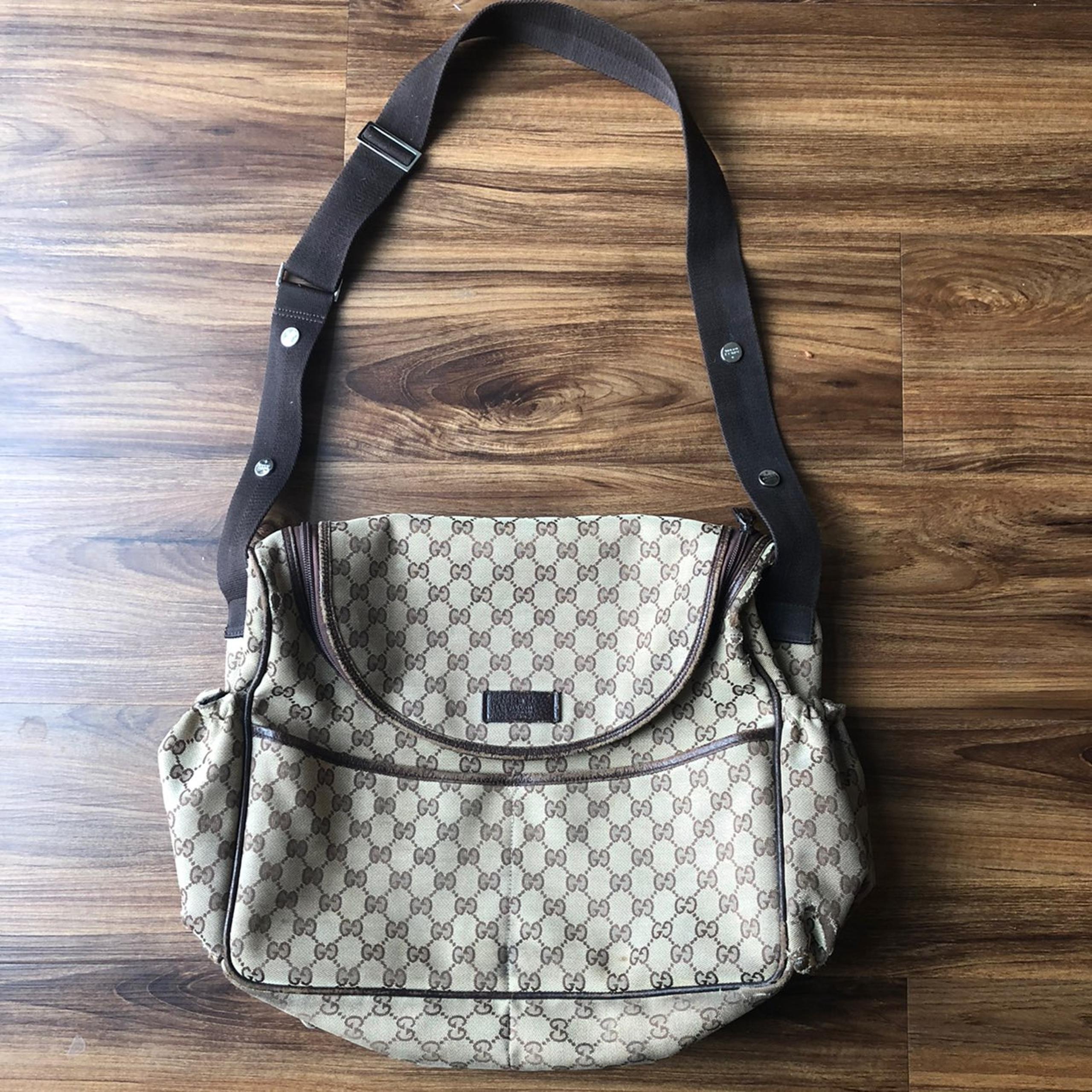 Gucci canvas Diaper Bag