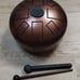HAPI Mini Drum in D Akebono – Steel Tongue Hand Metal Slit Hank Tank Drum – USA