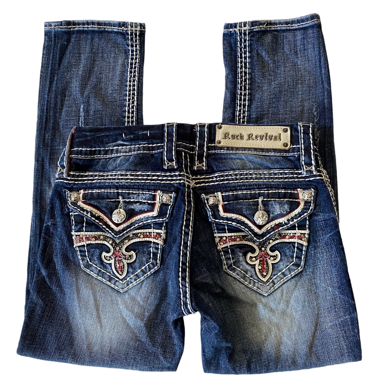 Rock Revival NOELLE Capri Jeans Distressed Women’s Size 25