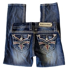 Rock Revival NOELLE Capri Jeans Distressed Women’s Size 25