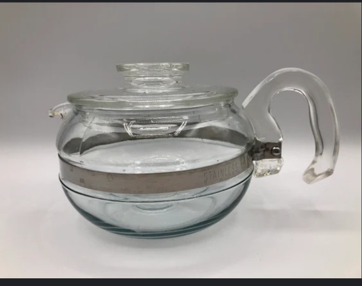 Vintage glass tea pot