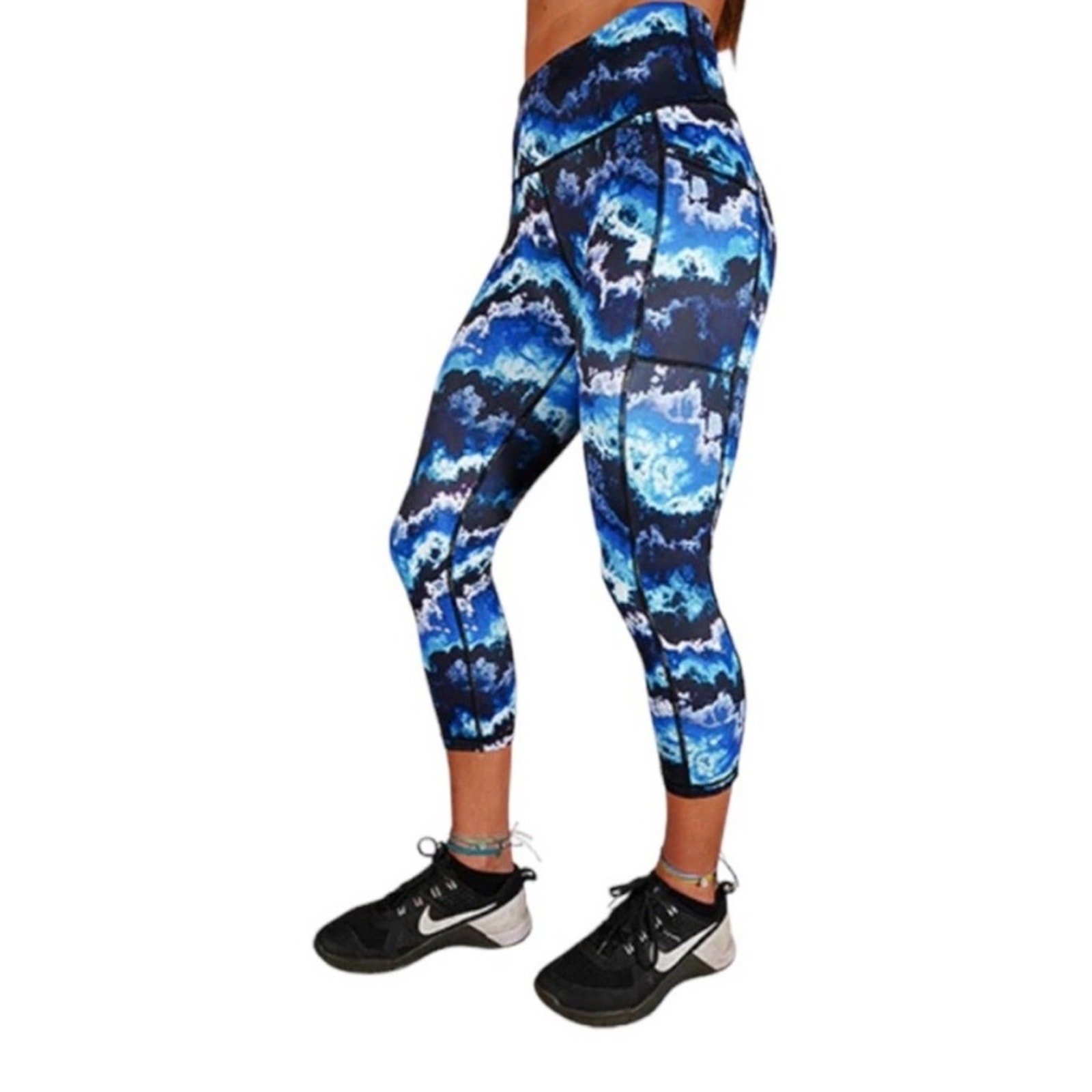 Constantly Varied Gear CVG Storm Print Capri Crossfit Leggings Sz L