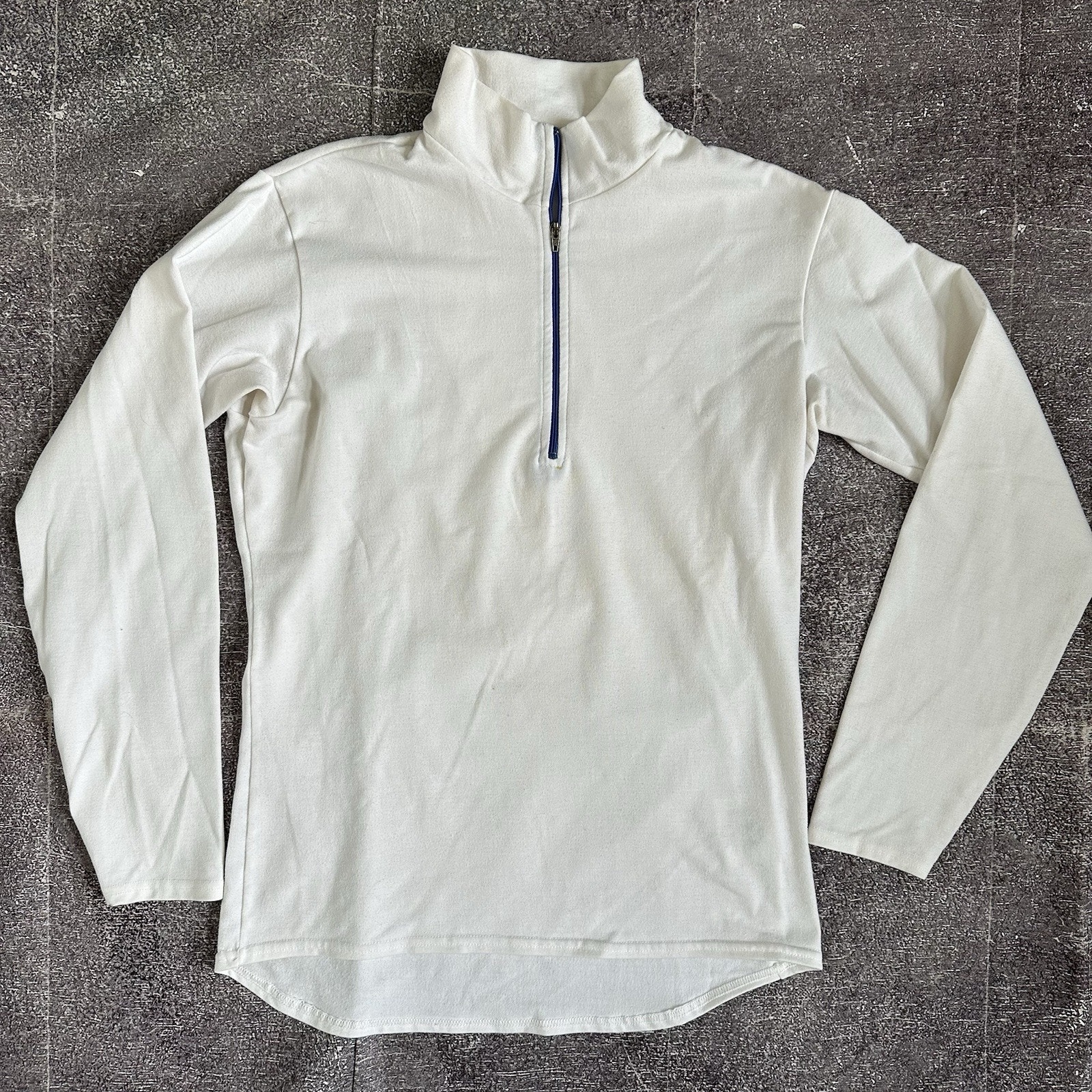 Men's Vintage 90's Patagonia USA Stretch Capilene White 1/4 Zip Base Layer Sz M