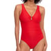 Lauren Ralph Lauren women’s ring Detail One Piece Swimsuit in red size 4 NEW