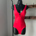 Lauren Ralph Lauren women’s ring Detail One Piece Swimsuit in red size 4 NEW