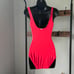 Lauren Ralph Lauren women’s ring Detail One Piece Swimsuit in red size 4 NEW