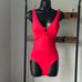 Lauren Ralph Lauren women’s ring Detail One Piece Swimsuit in red size 4 NEW