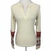 FREE PEOPLE | Mikah Layering Thermal Cuff Knit Top Cream Combo NWT Long Sleeve