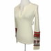 FREE PEOPLE | Mikah Layering Thermal Cuff Knit Top Cream Combo NWT Long Sleeve