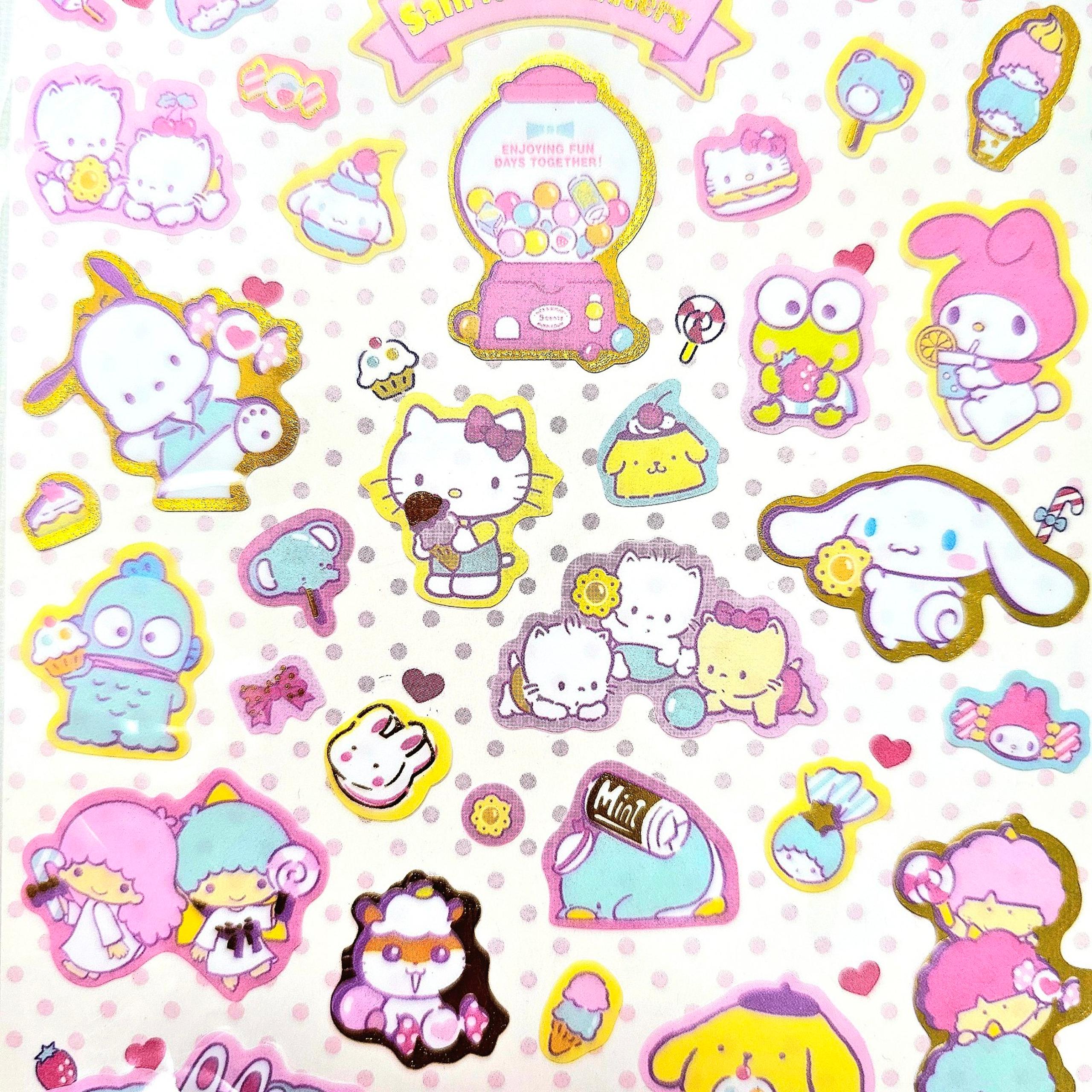 Sanrio Hello Kitty Cinnamoroll My Melody Metallic Sticker Sheet