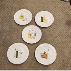 Margarita Ursula Dodge Signature Housewares 6 5/8 Porcelain Snack Plates -5 Set