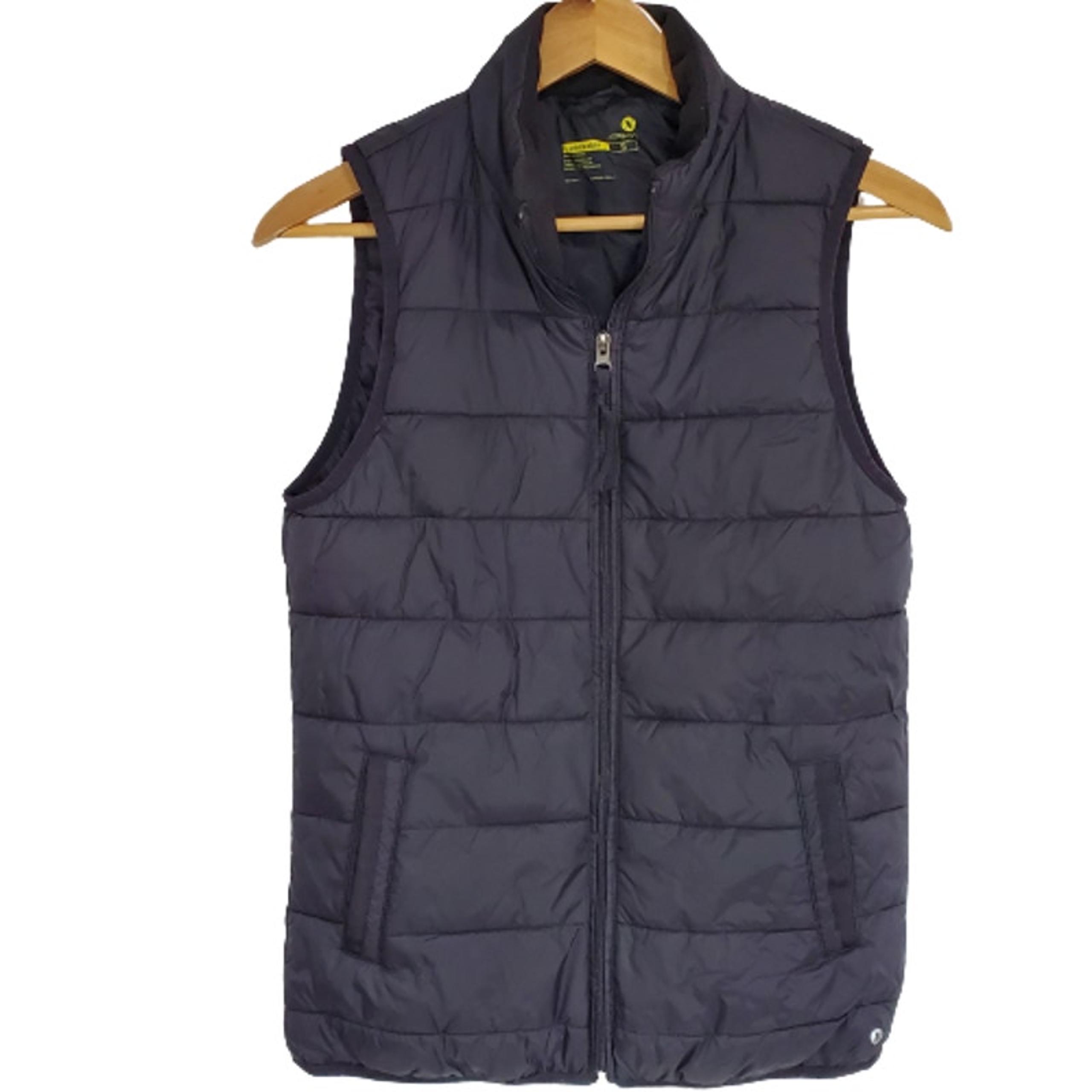 Xersion Black Packable Puffer Full Zip Vest Small
