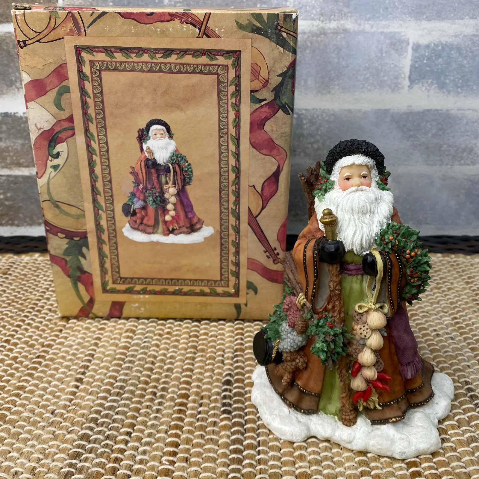 1997 Santa's Bounty 9531 Figurine Signed Peggy Abrams Making Seasons Bright