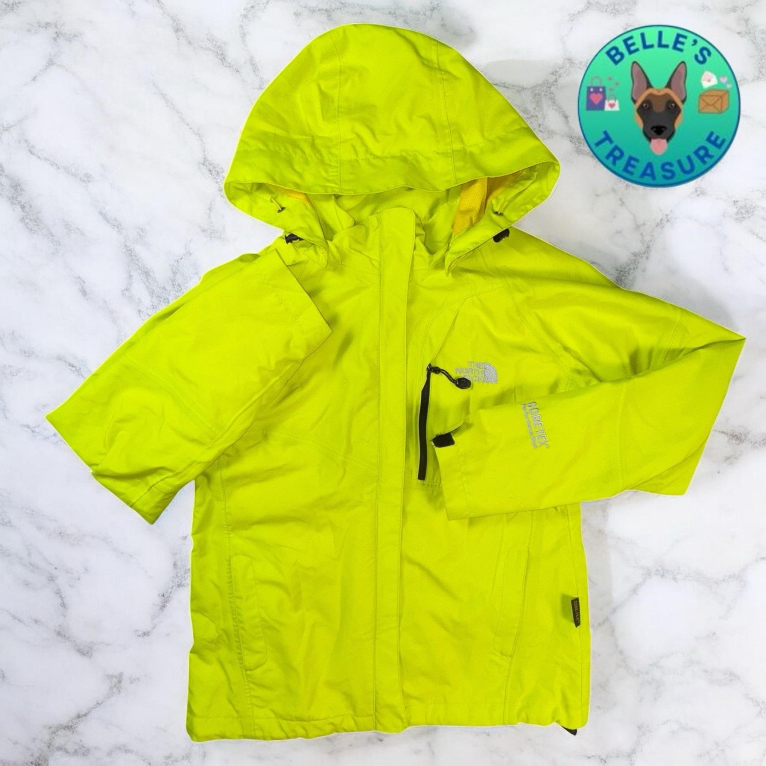 The North Face Jacket Mens XS Gore-Tex Neon Yellow Soft Shell Full Zip Coat