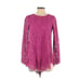 Adam Lippes Collective Long Sleeve Lace Asymmetrical Blouse Pink Womens Size 2