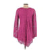Adam Lippes Collective Long Sleeve Lace Asymmetrical Blouse Pink Womens Size 2