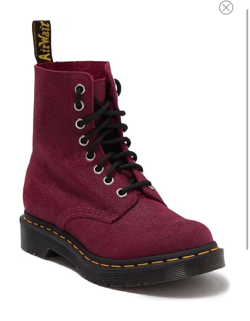 CHERRY RED 1460 PASCAL Dr. Martens Glitter Ray