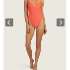 NWT Trina Turk Empire Lurex Underwire Onepiece Swimsuit Papaya Orange 8