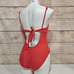 NWT Trina Turk Empire Lurex Underwire Onepiece Swimsuit Papaya Orange 8