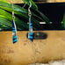 STERLING SILVER INLAY MOP AND LAPIS EARRINGS SIGNEDC& SIGNED ON BACK
