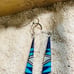STERLING SILVER INLAY MOP AND LAPIS EARRINGS SIGNEDC& SIGNED ON BACK