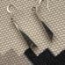 STERLING SILVER INLAY MOP AND LAPIS EARRINGS SIGNEDC& SIGNED ON BACK