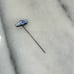 Antique Dutch delft clog show sterling silver hat pin