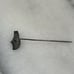 Antique Dutch delft clog show sterling silver hat pin