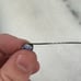 Antique Dutch delft clog show sterling silver hat pin