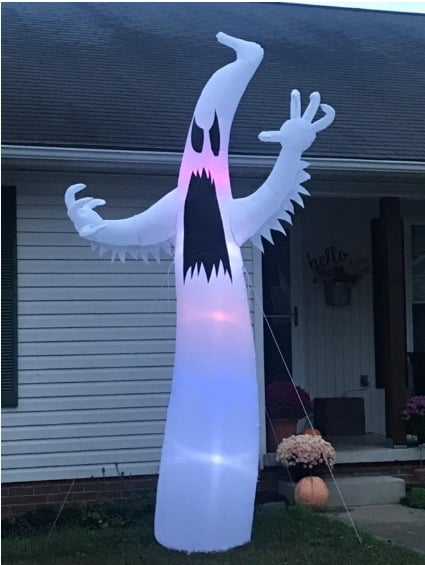 Halloween Inflatable 12FT Ghost with LED RGB Color Changing Light Decoration