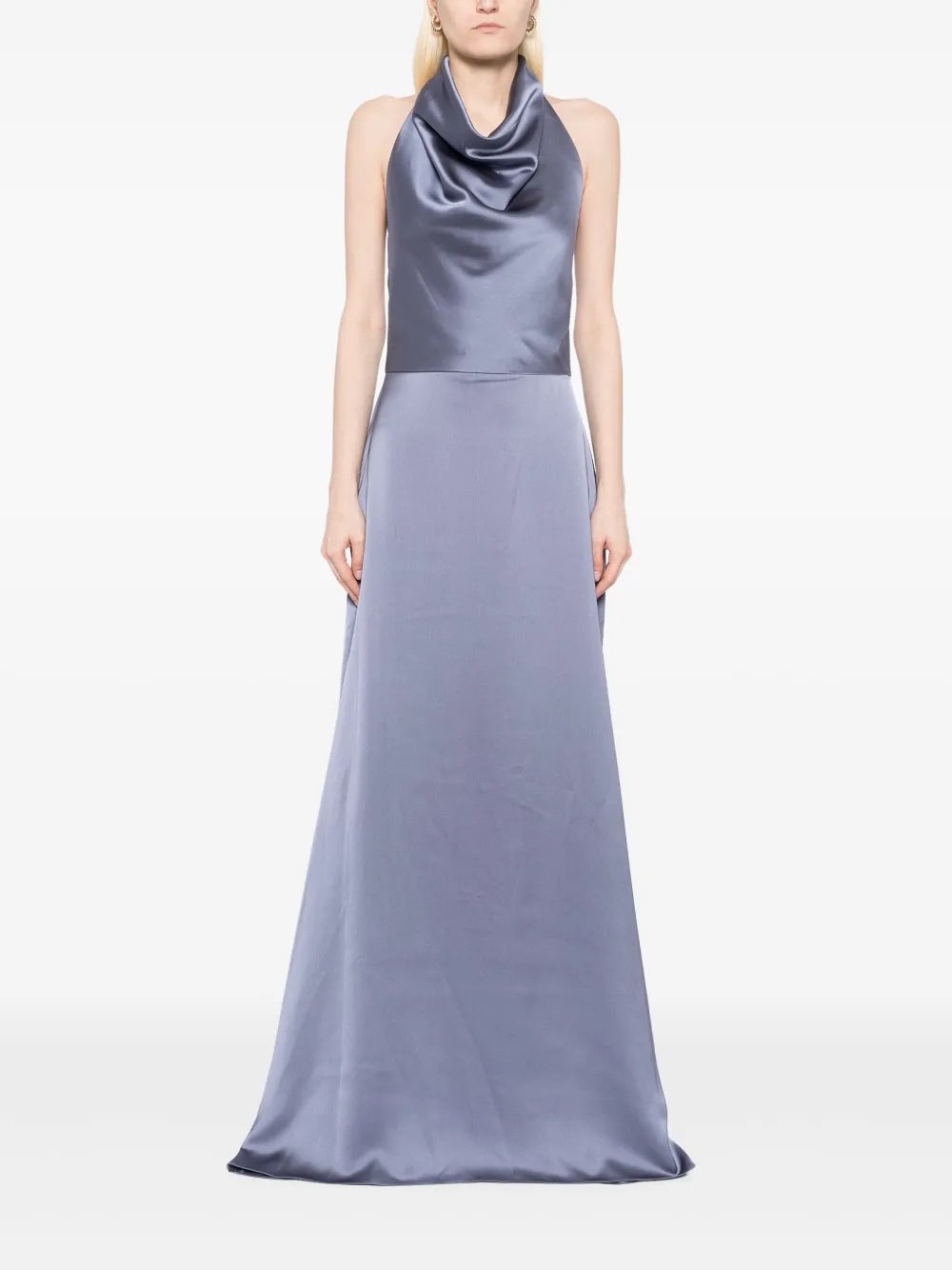 595 Amsale cowl satin gown size 2