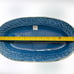 Solid Royal Blue Made in Italy Platter Basket Weave Edge New Le Ceramiche Della
