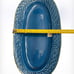 Solid Royal Blue Made in Italy Platter Basket Weave Edge New Le Ceramiche Della