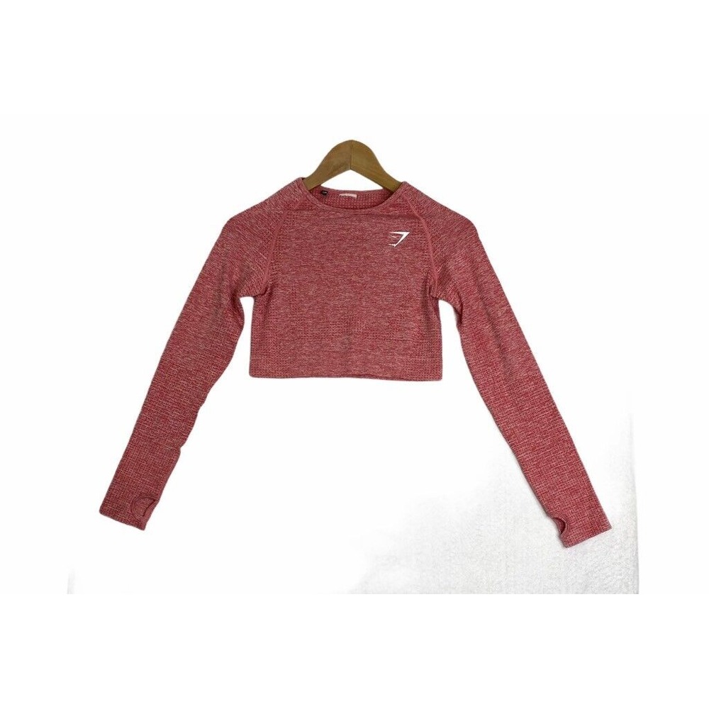 Gymshark Vital Seamless Long Sleeve Crop Top Womens Pullover Thumb Holes XXS New