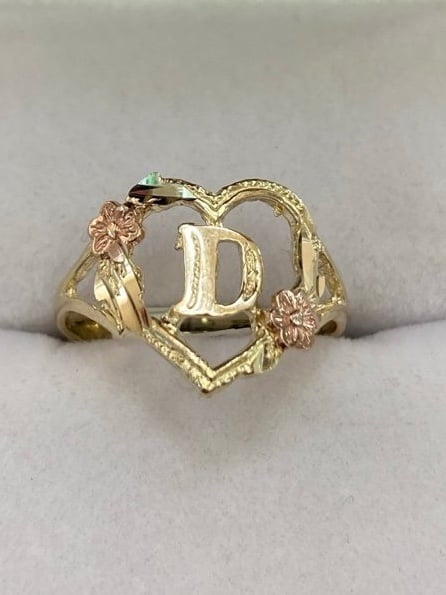 10K Real Gold Ring Initial D