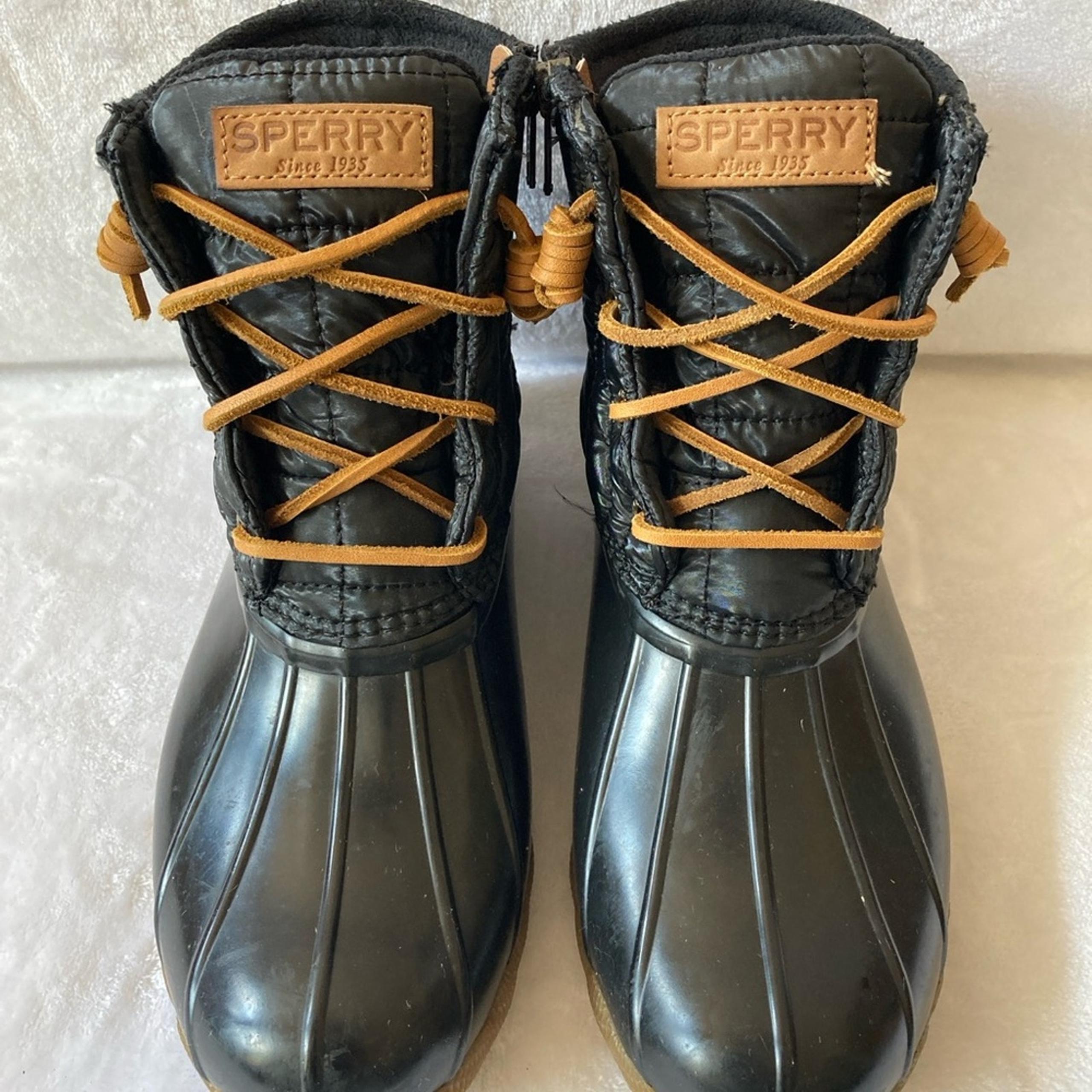 Sperry Women's Waterproof Black Boots Size 7