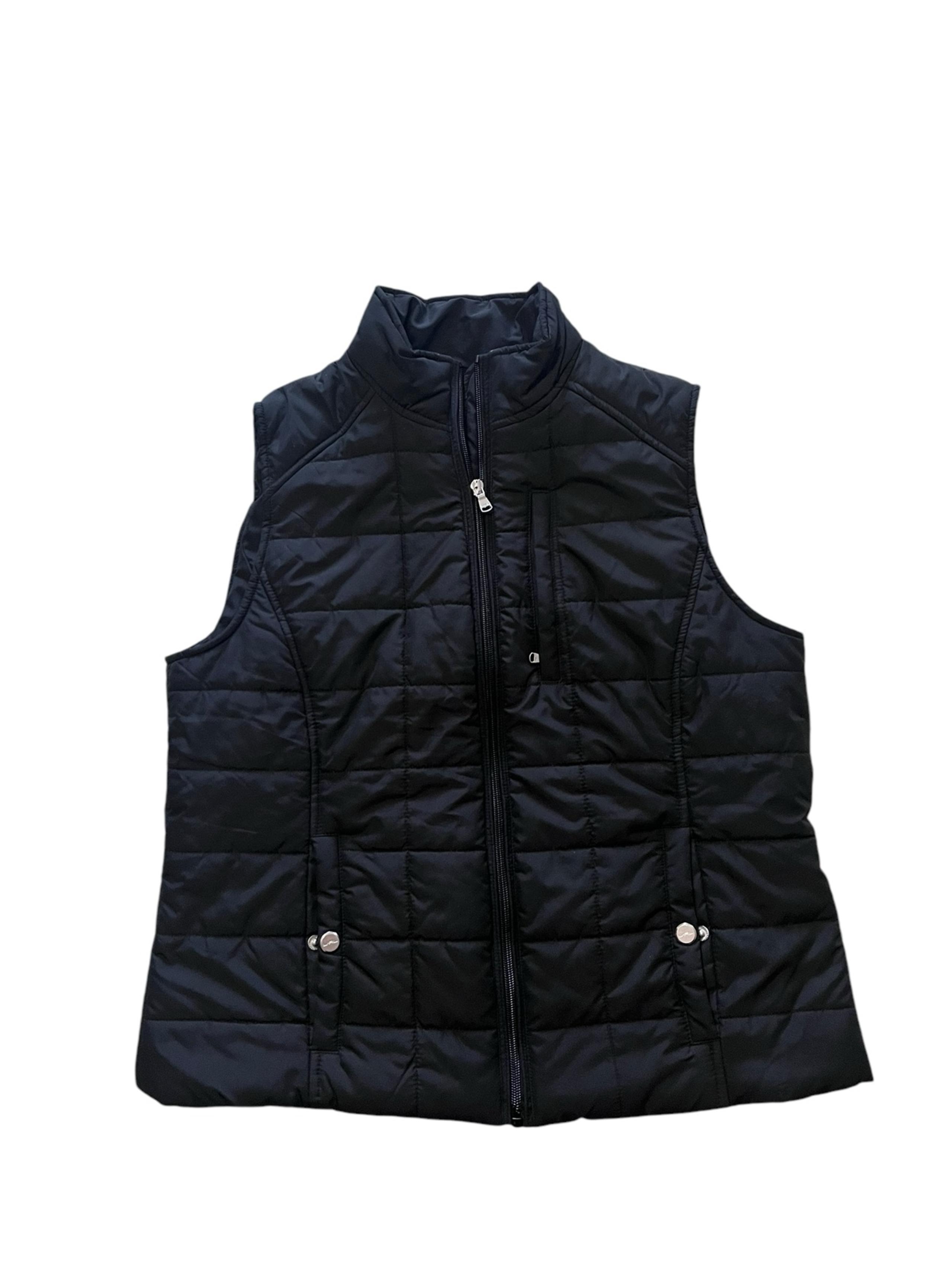 Lauren Ralph Lauren size M gilet quilted down full zip vest black pockets light